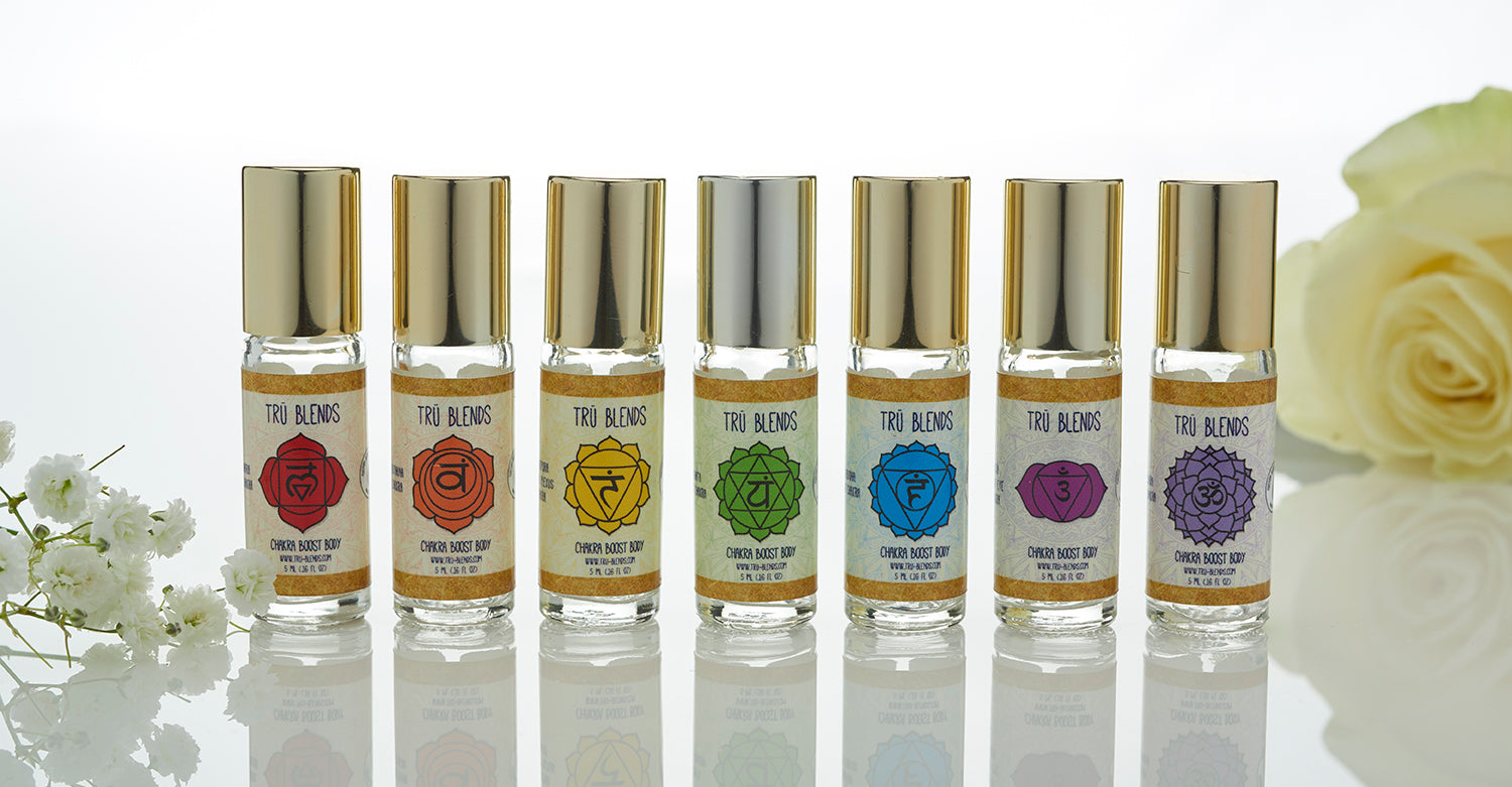Set of 7 Chakra Boost Body in 5ml or 120ml Spray Sets